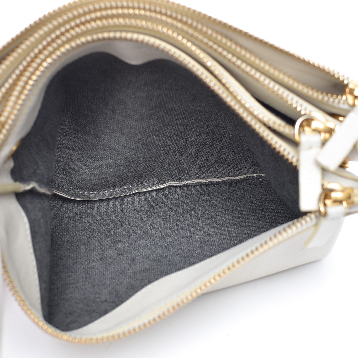 Celine Lambskin Small Trio Crossbody Bag White 7 of 22