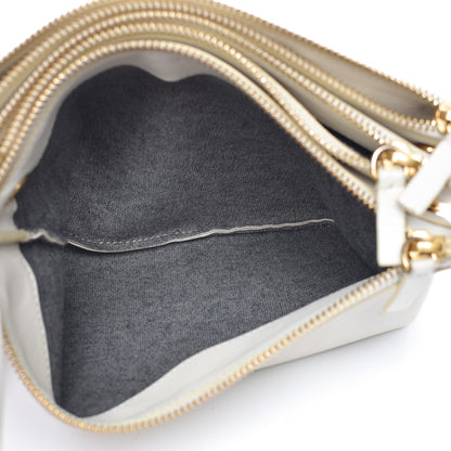 Celine Lambskin Small Trio Crossbody Bag White 7 of 22