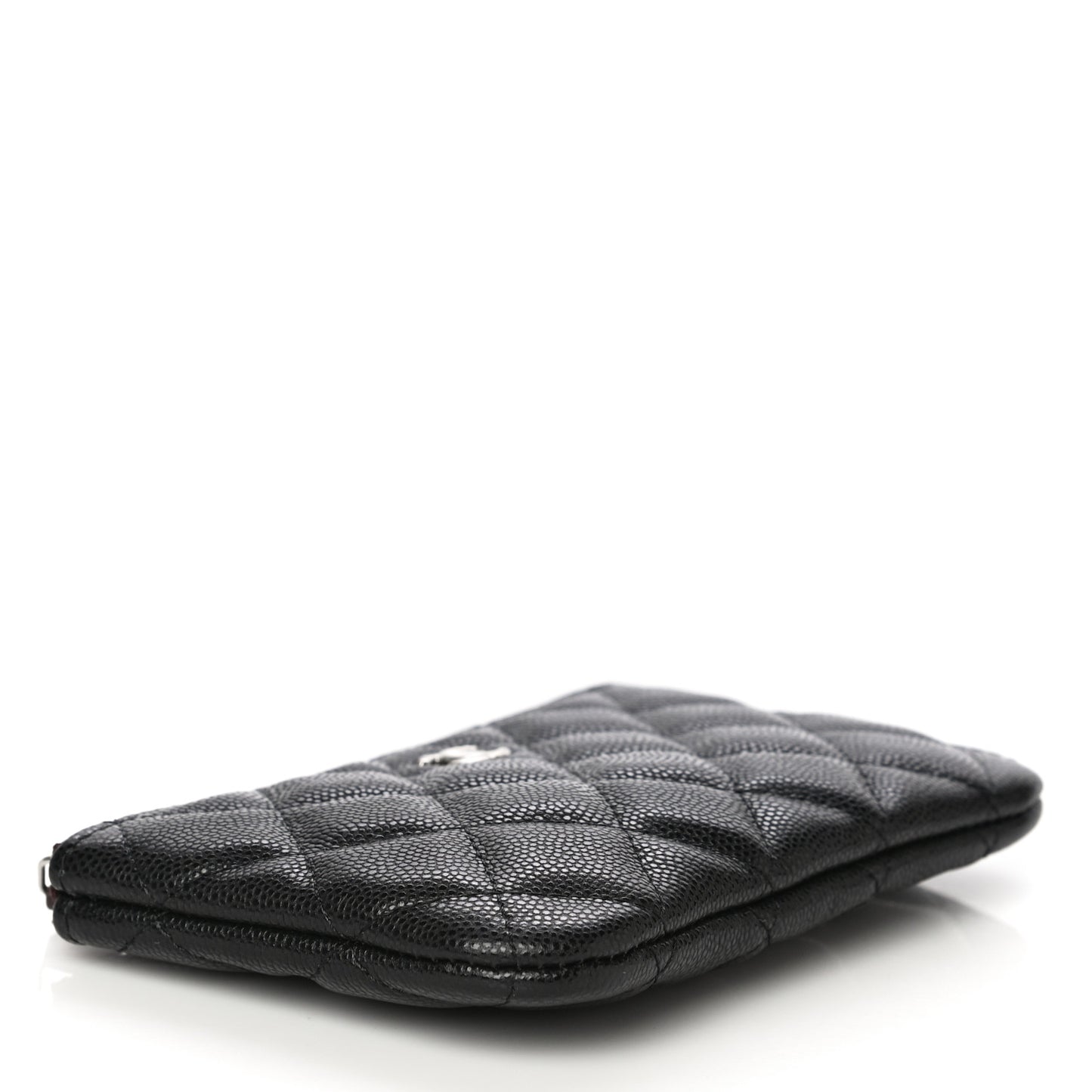 Caviar Quilted Small Cosmetic Case Black