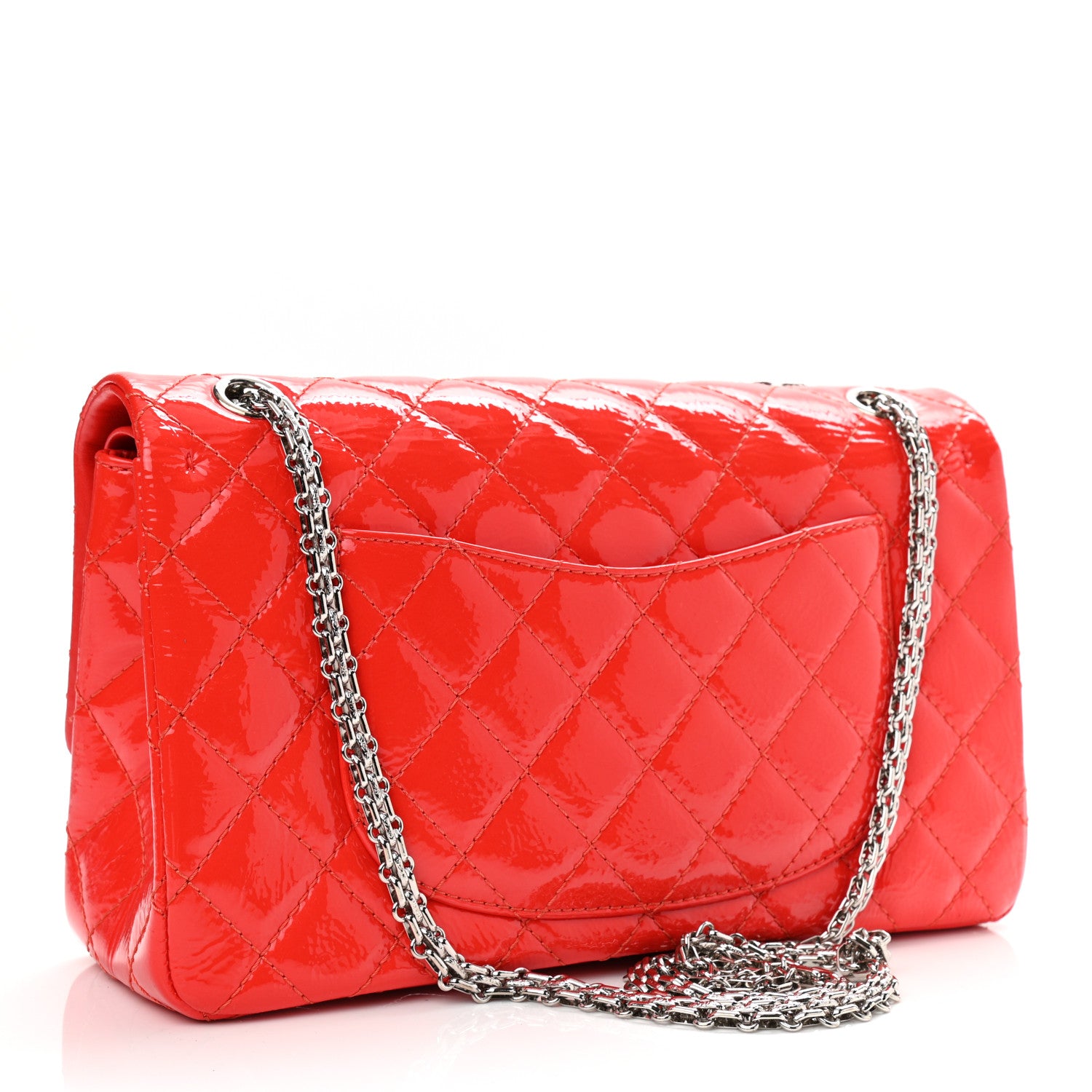 Chanel Distressed Patent Quilted 2.55 Reissue 226 Flap Red 2 of 15
