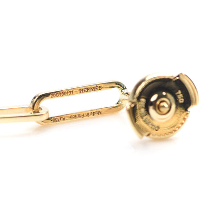 Hermes 18K Yellow Gold TPM Kelly Chaine Earrings 4 of 6