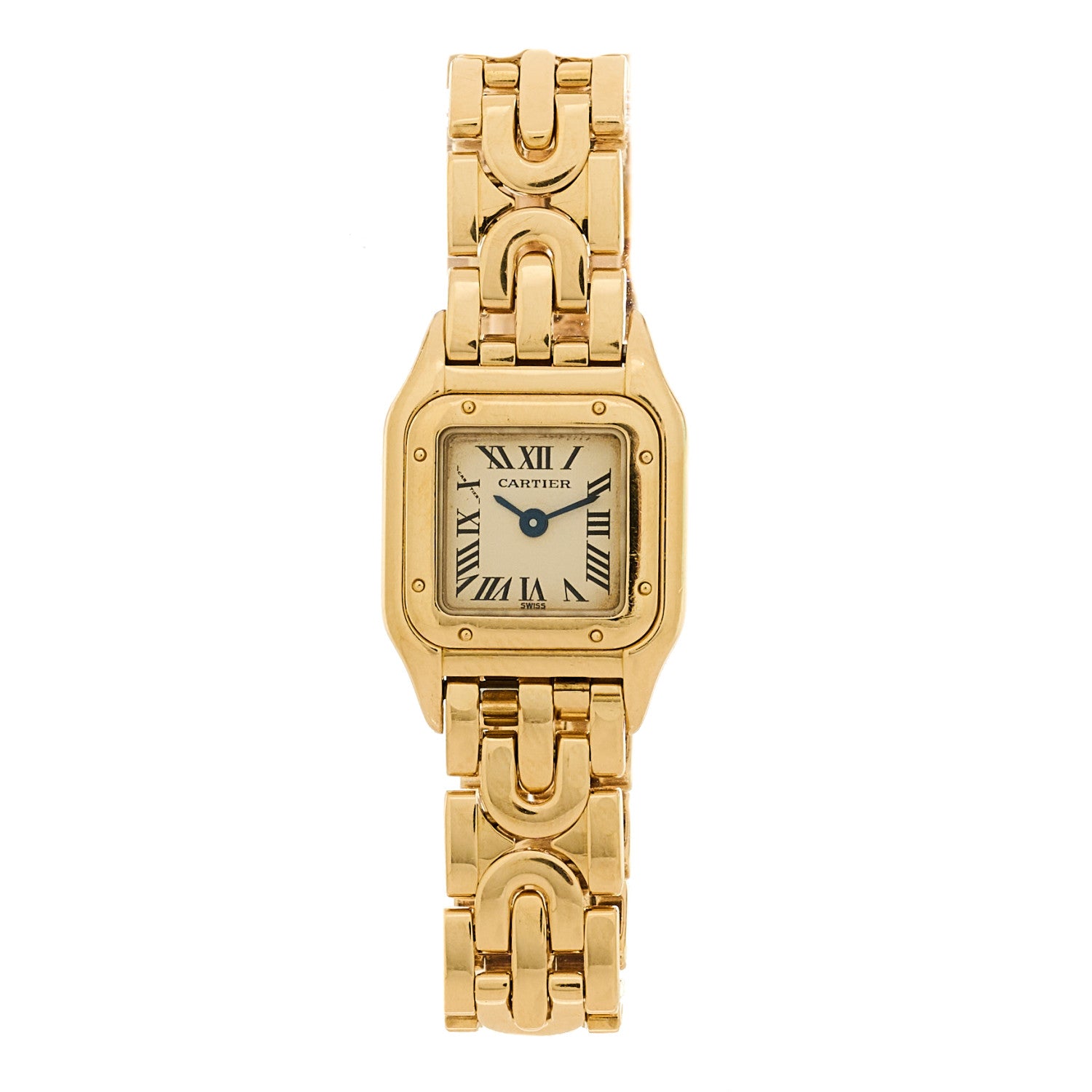 Cartier 18K Yellow Gold 17mm Panthere Art Deco Quartz Watch 1 of 4