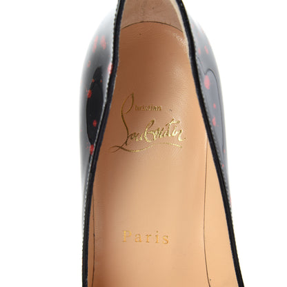 Christian Louboutin Patent Pollock Pigalle Follies 100 Pumps 35 Black Red 8 of 10
