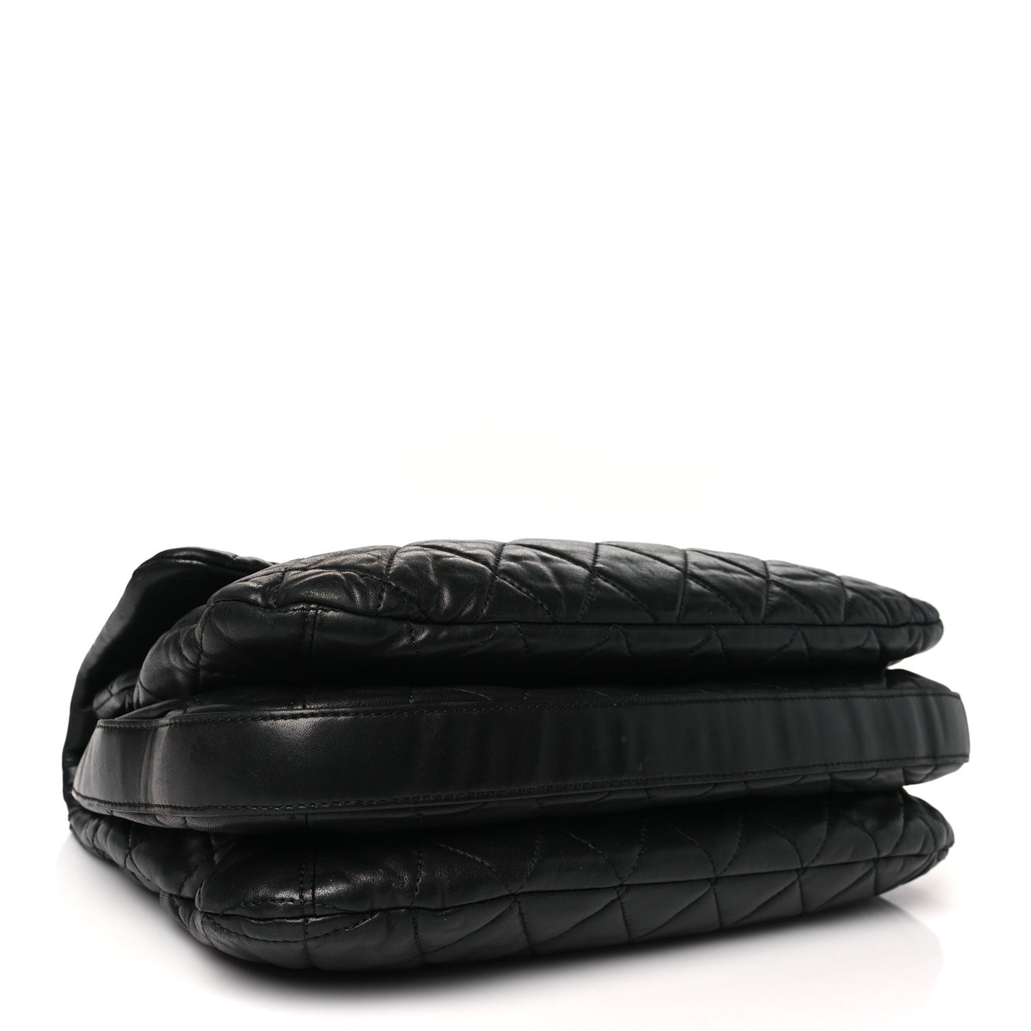 Lambskin Quilted Chanel 3 Maxi Flap Bag Black