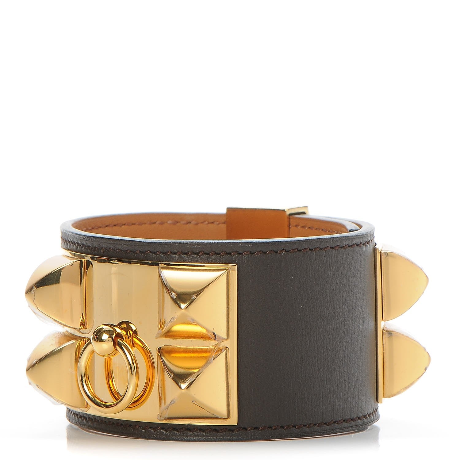 Hermes Chamonix Collier De Chien CDC Bracelet L Chocolate 1 of 7