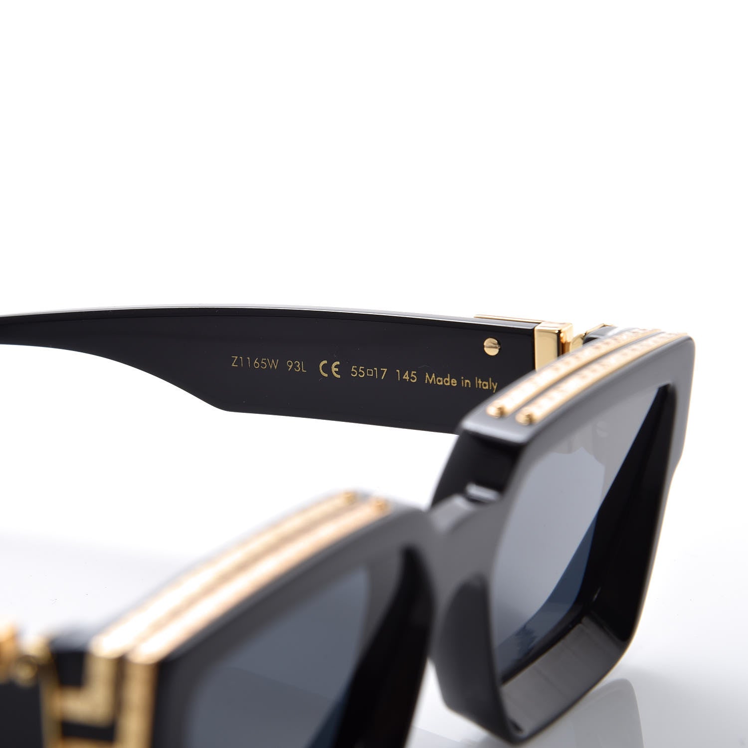 Louis Vuitton Acetate 1.1 Millionaires Sunglasses Z1165W Black 5 of 7