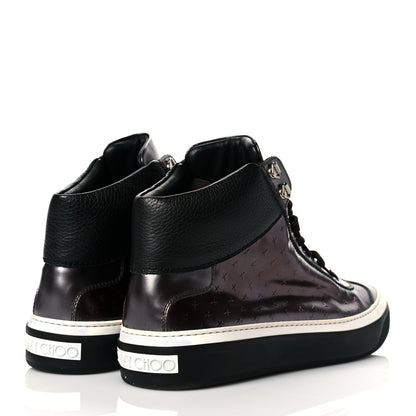 Jimmy Choo Metallic Calfskin Star Embossed Mens High Top Sneaker 42 Bronze 4 of 13