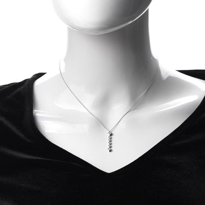 Tiffany Platinum Diamond Grace Drop Pendant Necklace 2 of 6