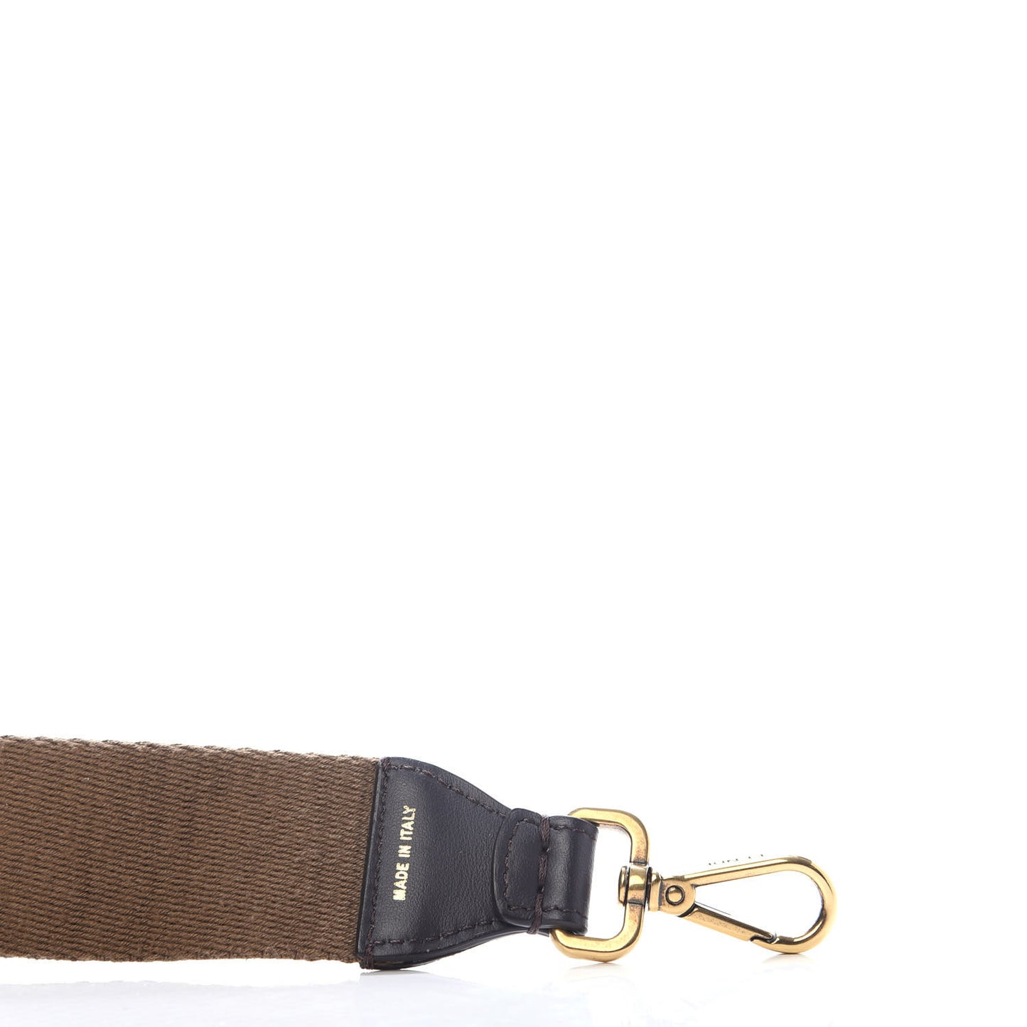 Ribbon Vitello Century FF 1974 Flat Studded Strap You Fango Marrone Ebano