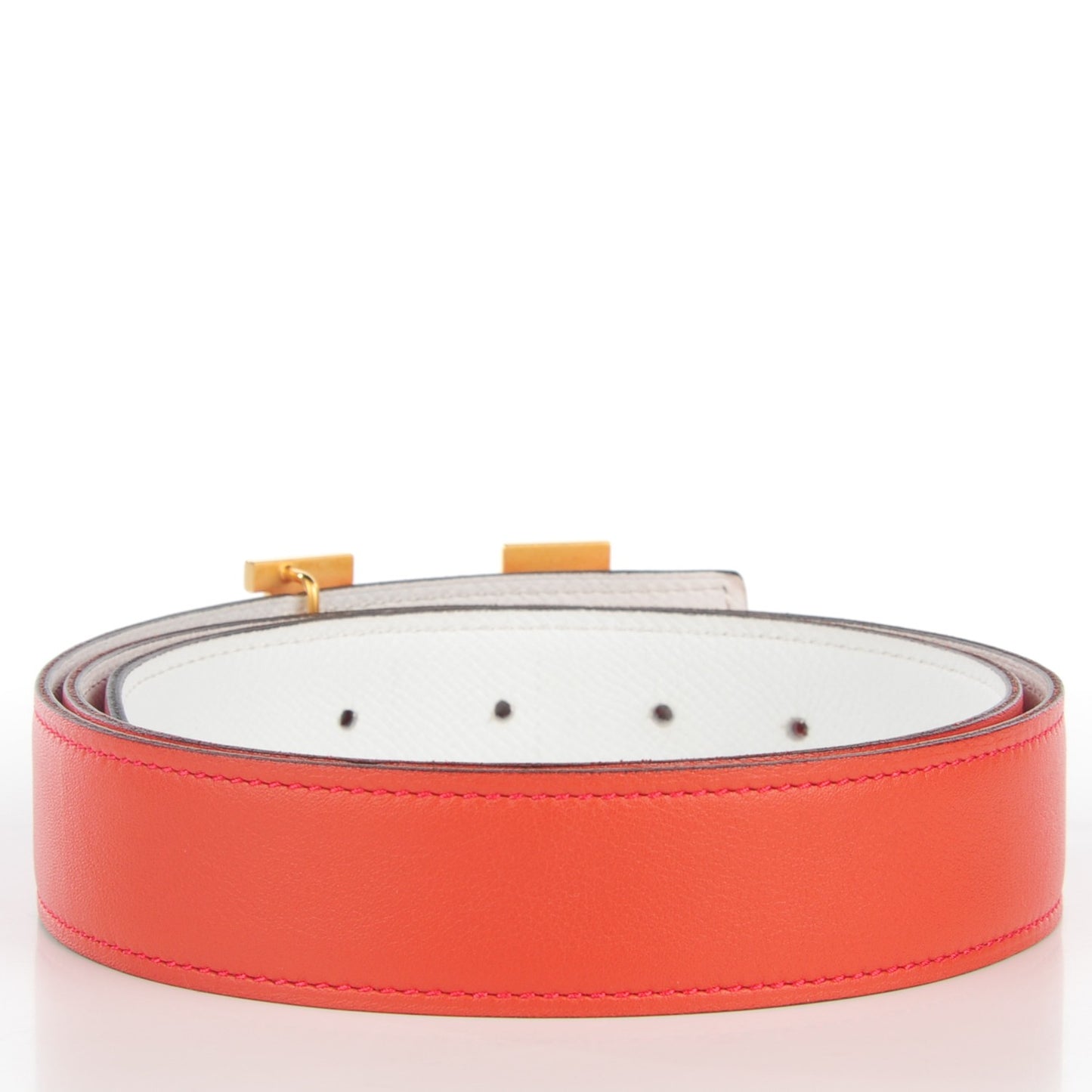 Swift Epsom 32mm H Belt 85 White Capucine