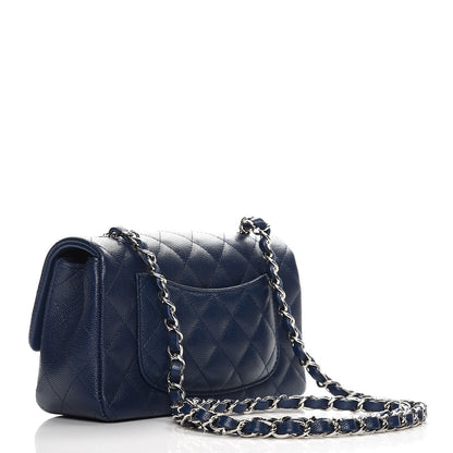 Chanel Caviar Quilted Mini Rectangular Flap Navy 3 of 7
