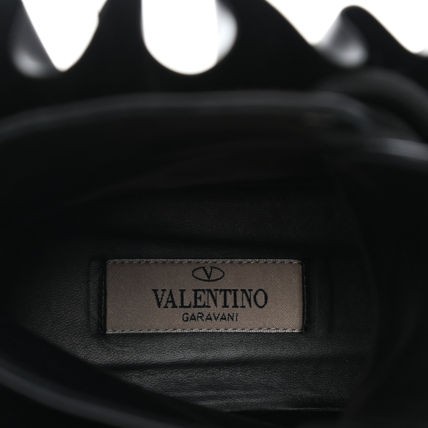 Valentino Garavani Calfskin Ruffle Heart Love Combat Boots 38 Black 7 of 11