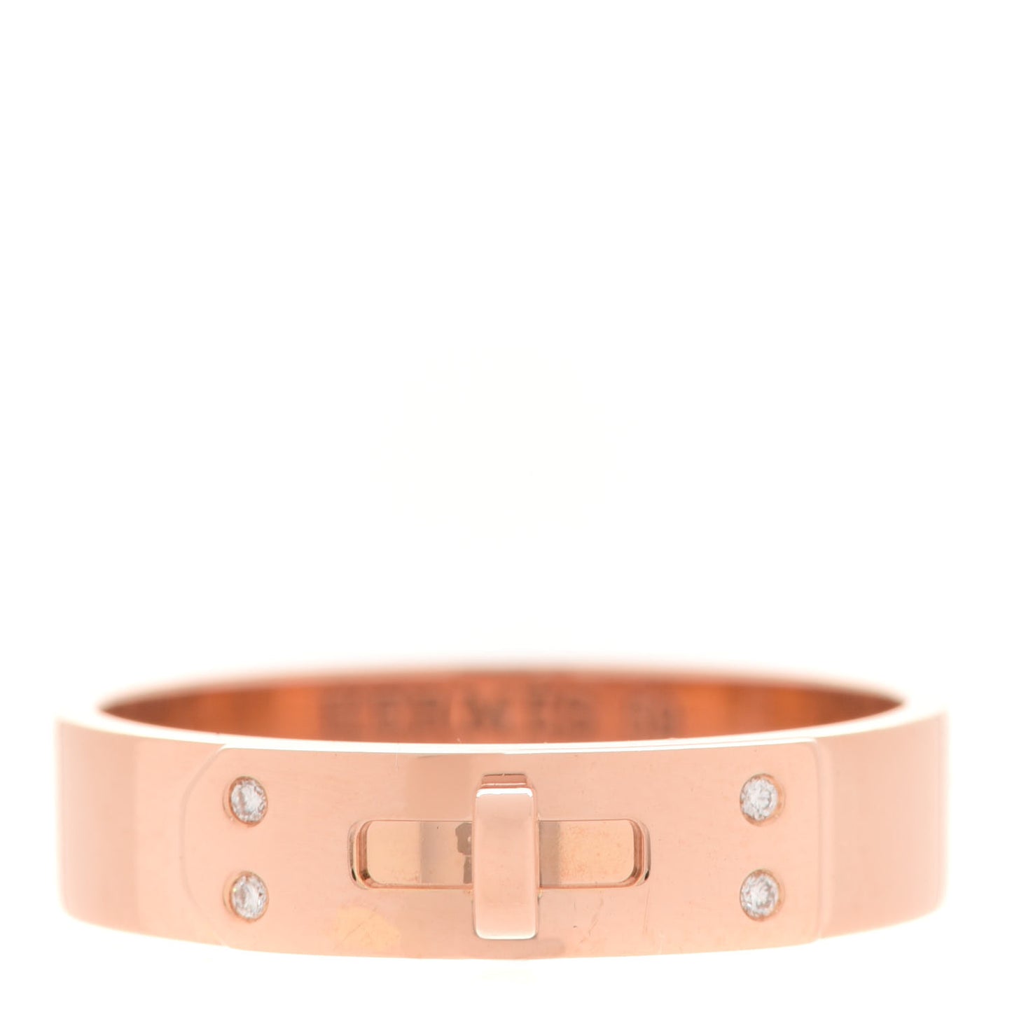 18K Rose Gold Diamond PM Kelly Ring 59 8.75