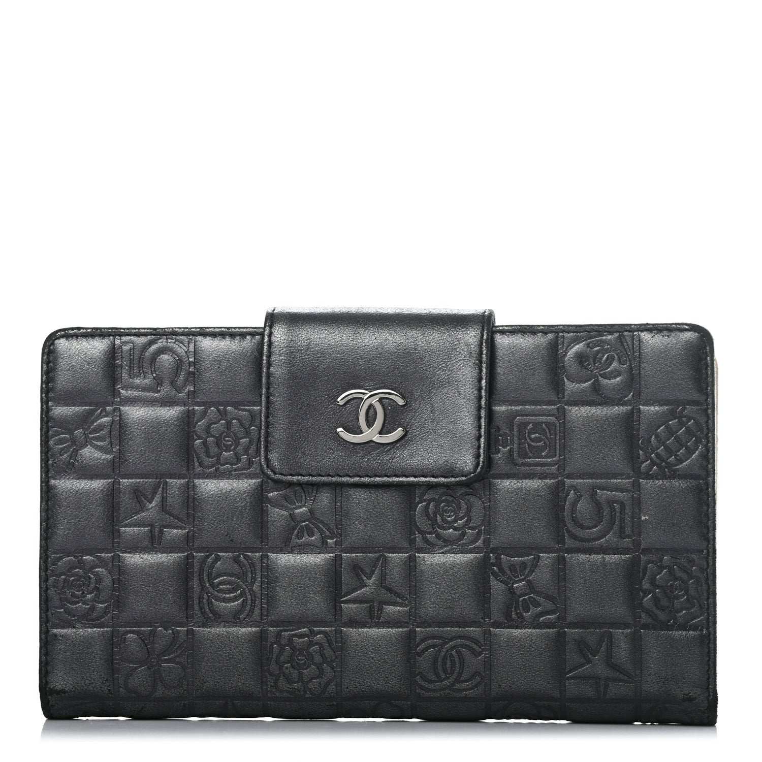 Chanel Calfskin Lucky Symbols French Wallet Black 1 of 9
