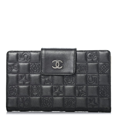 Chanel Calfskin Lucky Symbols French Wallet Black 1 of 9