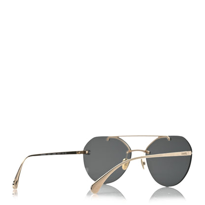 Chanel Titanium CC Pilot Aviator Sunglasses 4272-T Black Gold 4 of 8