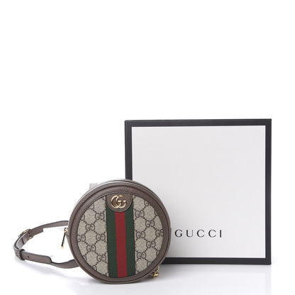 Gucci GG Supreme Monogram Web Mini Ophidia Round Backpack Brown 9 of 9