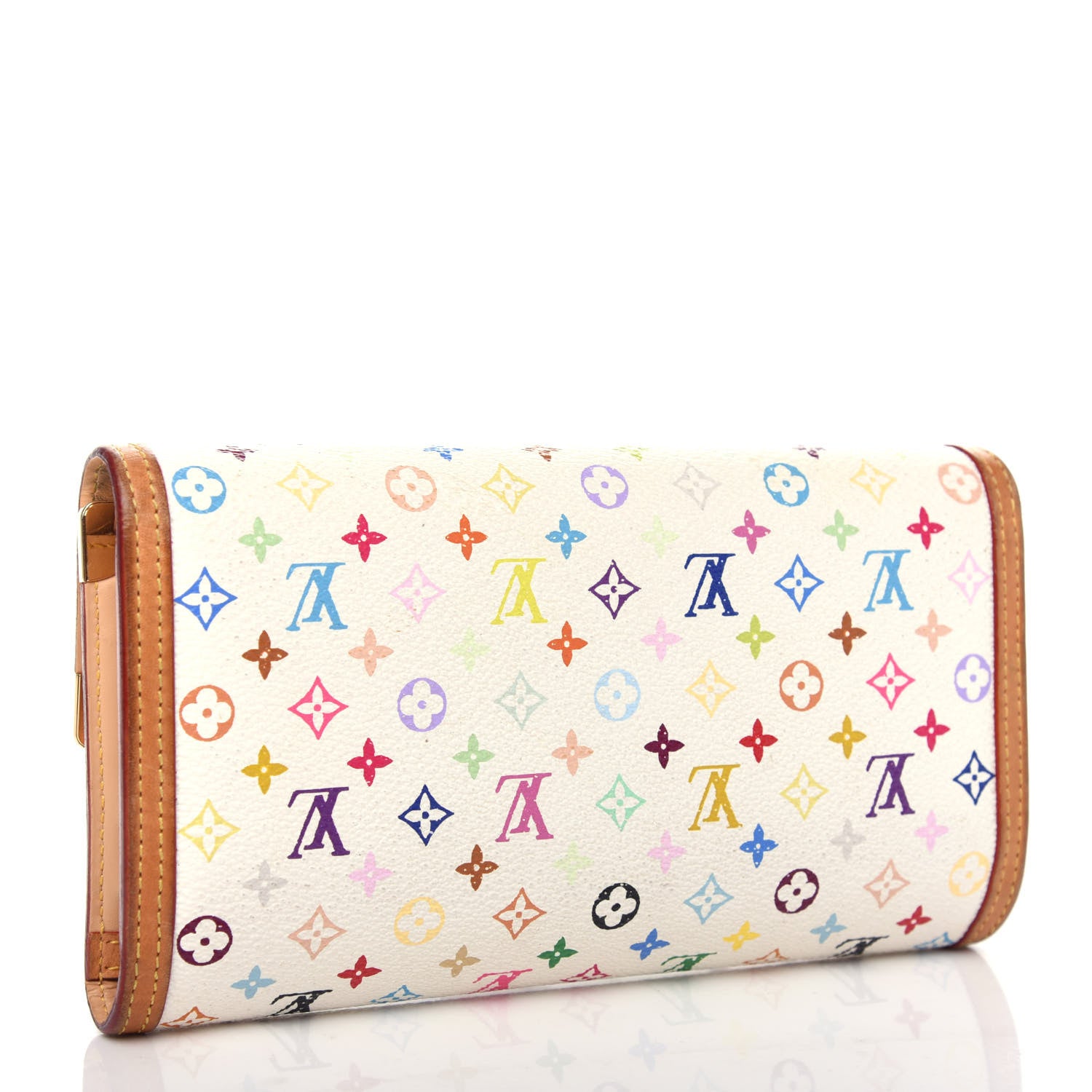 Louis Vuitton Monogram Multicolor Porte Tresor International Wallet White 3 of 6