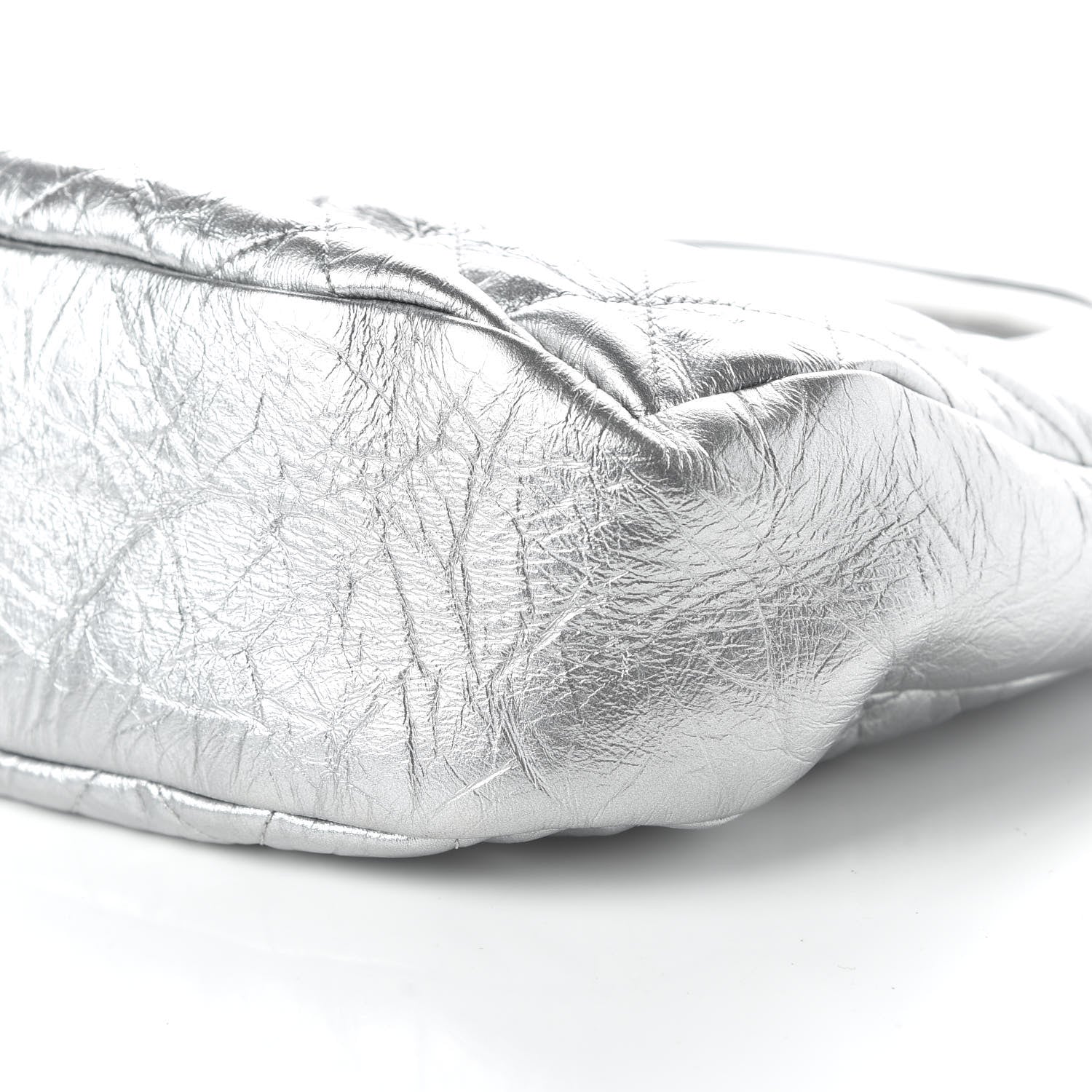 Chanel Metallic Crumpled Calfskin Small 31 Shopping Bag Silver 10 of 10