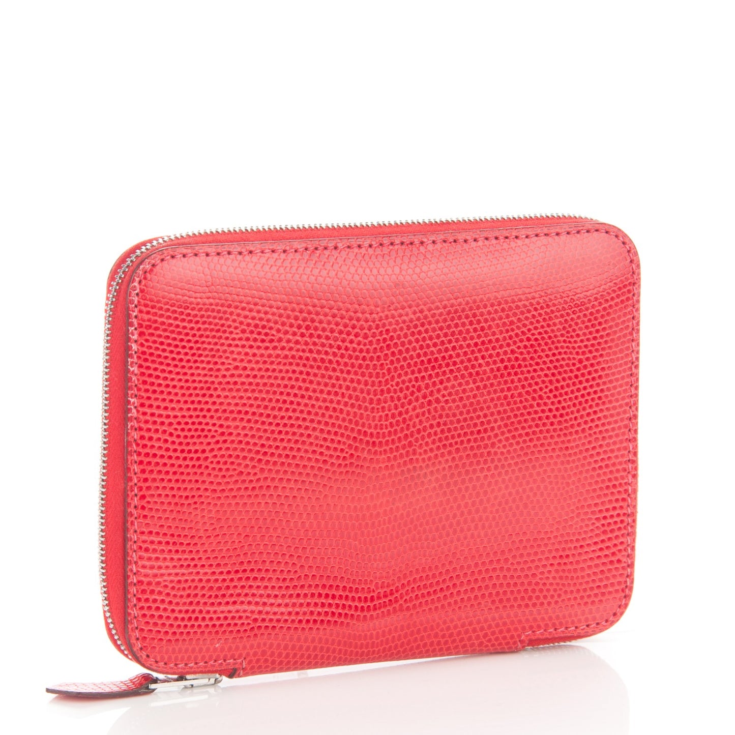 Lizard Niloticus Globe Trotter Zip Agenda PM Cover with Pen Rouge Vif