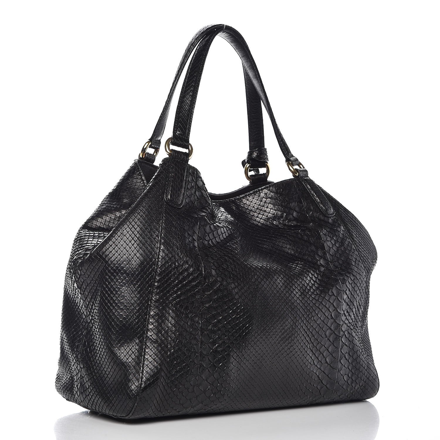 Gucci Python Medium Soho Shoulder Bag Black 3 of 7