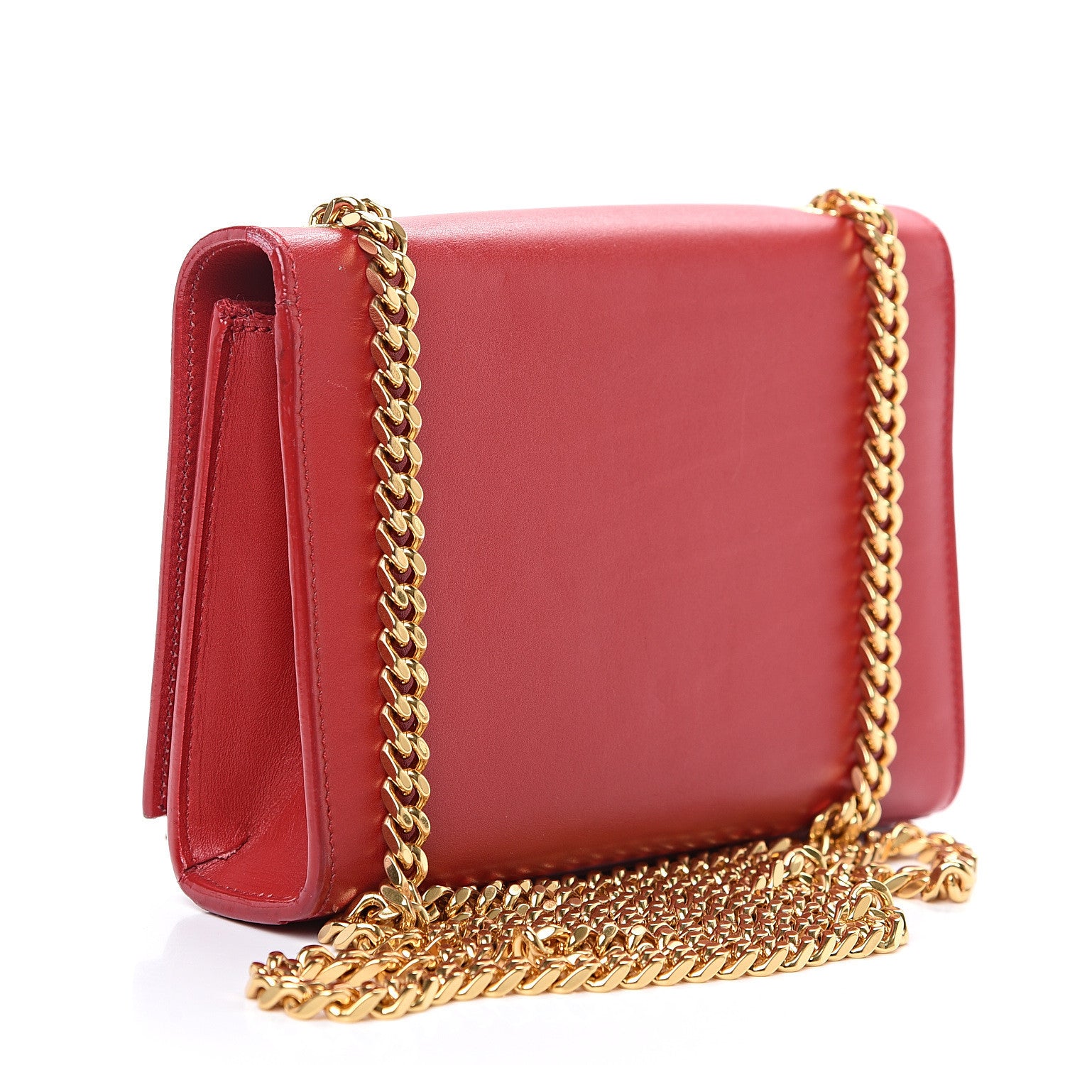 Saint Laurent Calfskin Small Classic Monogram Kate Tassel Satchel Red 2 of 12