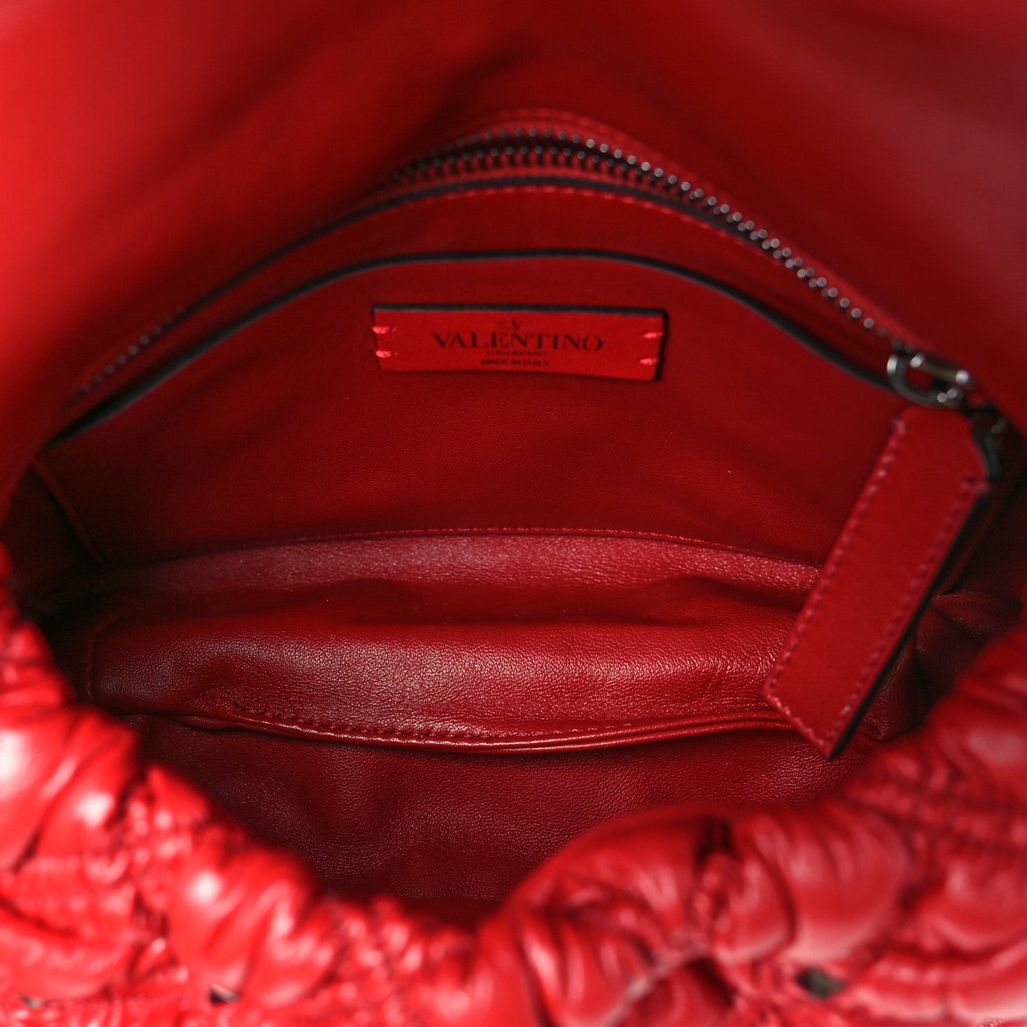 Valentino Garavani Nappa Medium Spikeme Shoulder Bag Red 4 of 8