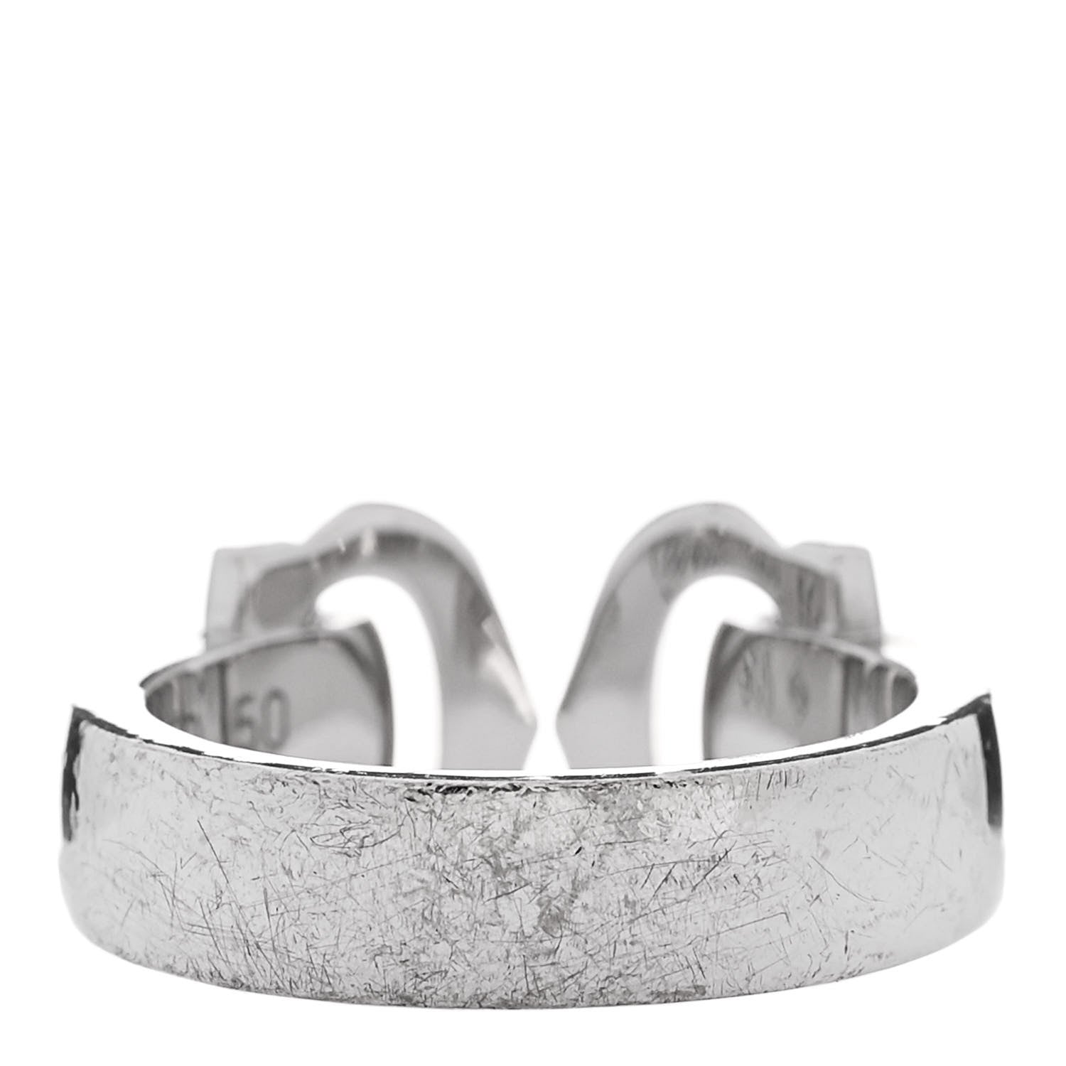 Cartier 18K White Gold Diamond C De Cartier Ring 50 5.5 3 of 4
