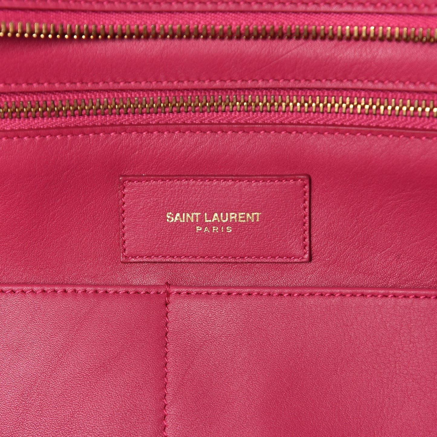 Calfskin Medium Classic Y Cabas Fuchsia