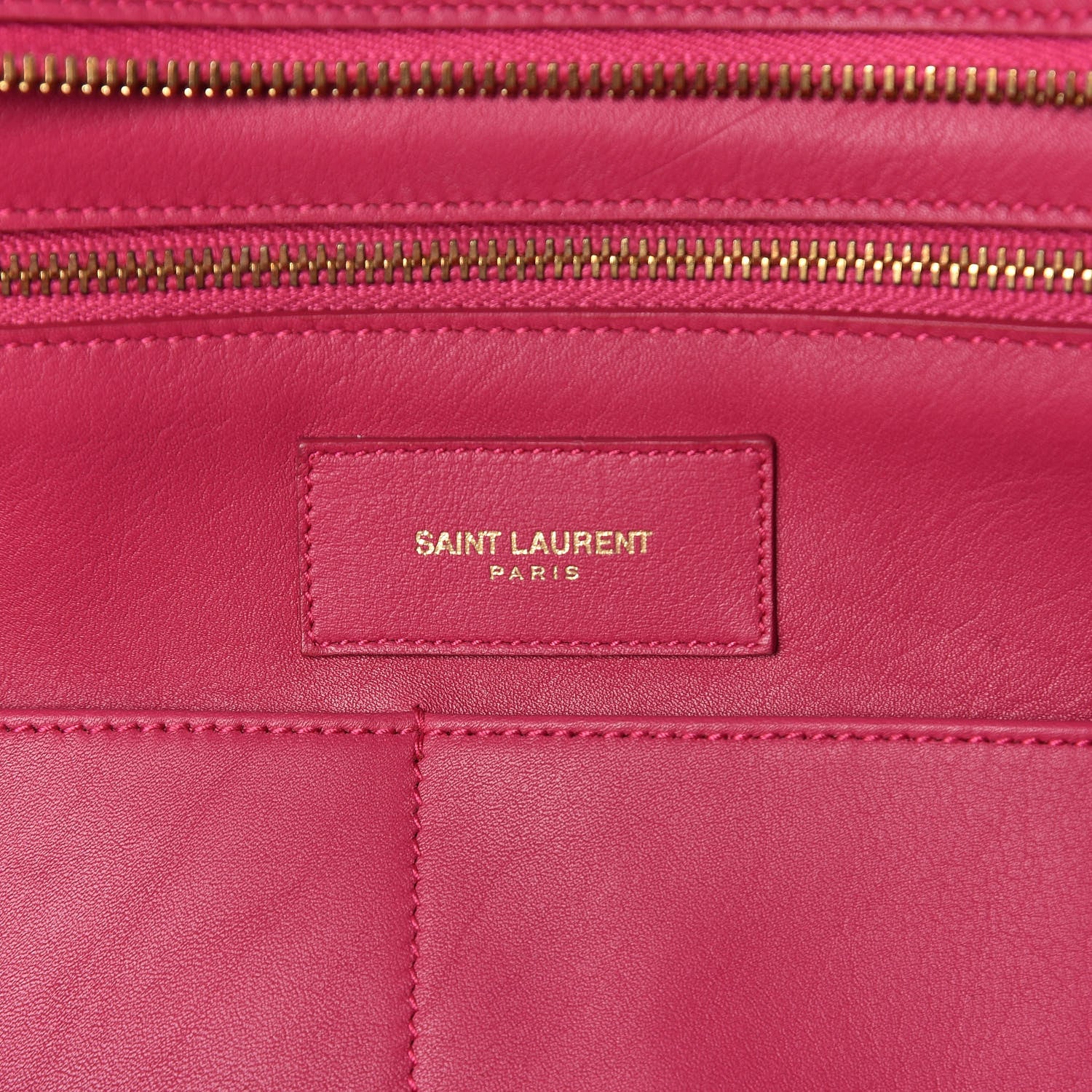 Saint Laurent Calfskin Medium Classic Y Cabas Fuchsia 6 of 10