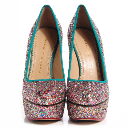 FASHIONPHILE CHARLOTTEOLYMPIAGlitterPriscillaPlatformPump37Multicolor 2 of 6