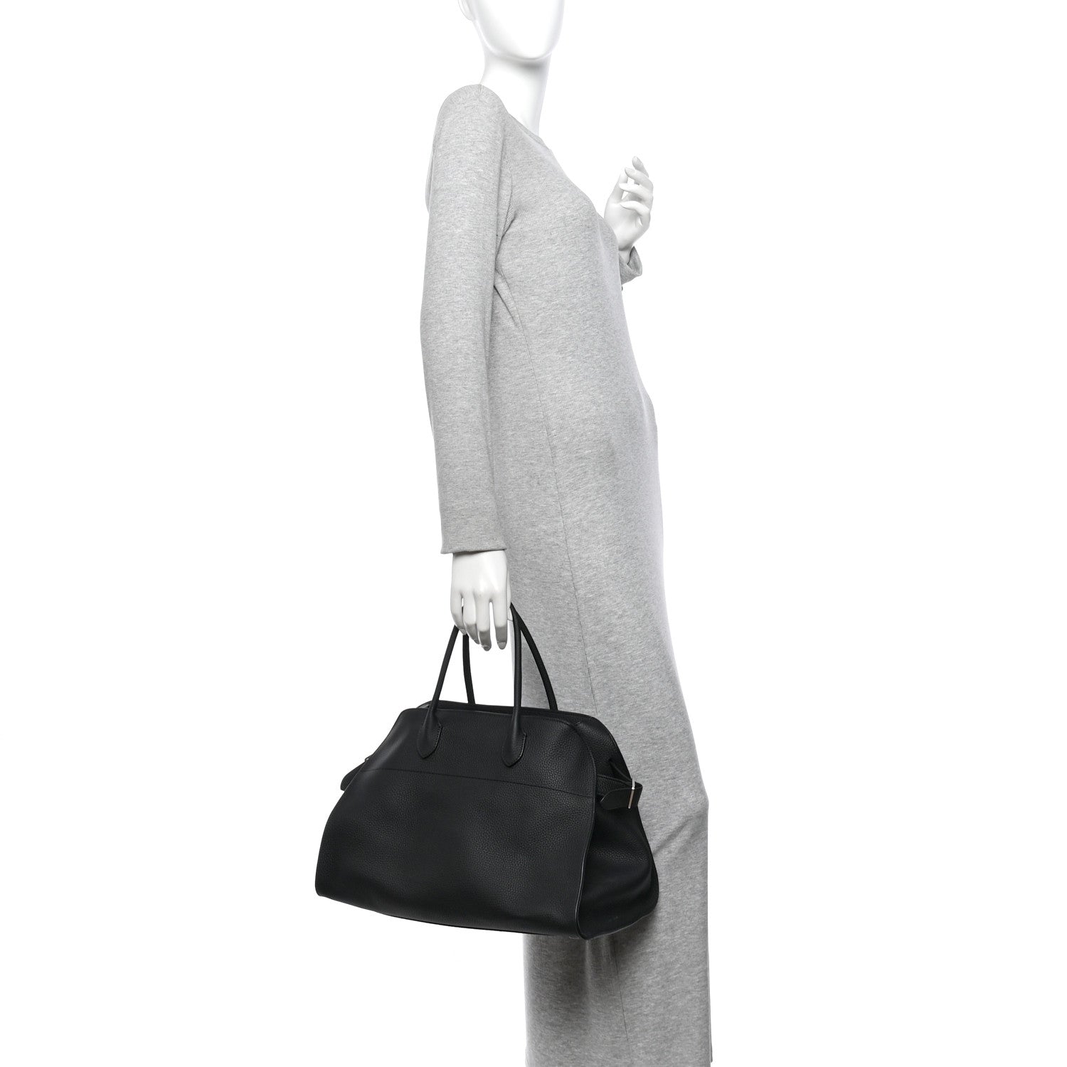 The Row Matte Grained Calfskin Soft Margaux 15 Black 2 of 9