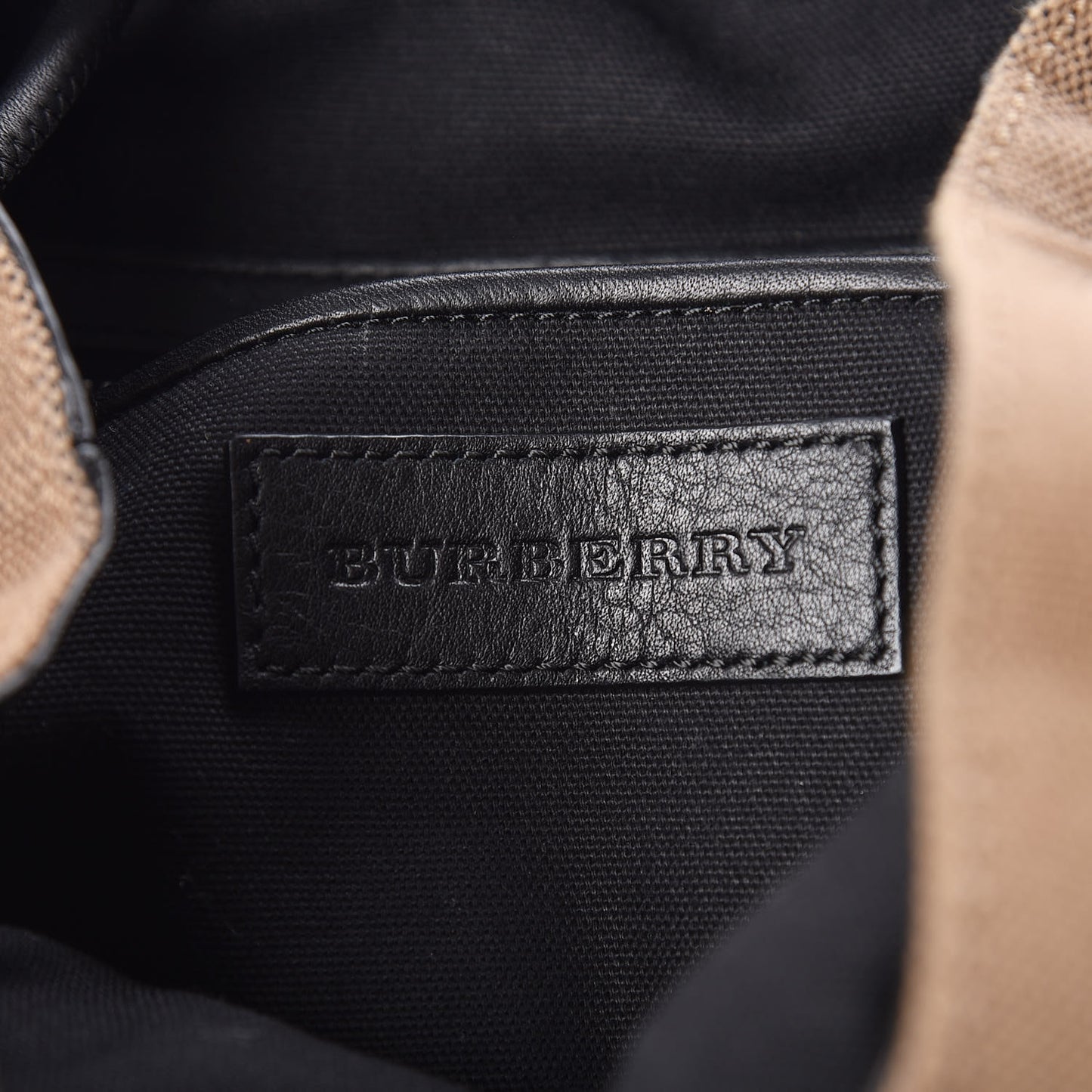 Canvas Mega Check Medium Rucksack Backpack Black