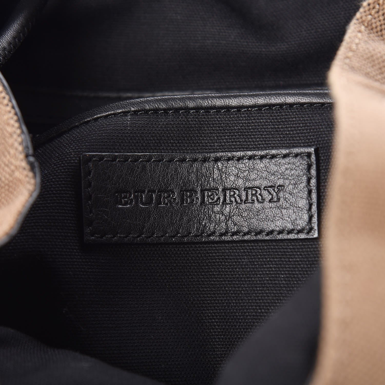 Burberry Canvas Mega Check Medium Rucksack Backpack Black 6 of 8