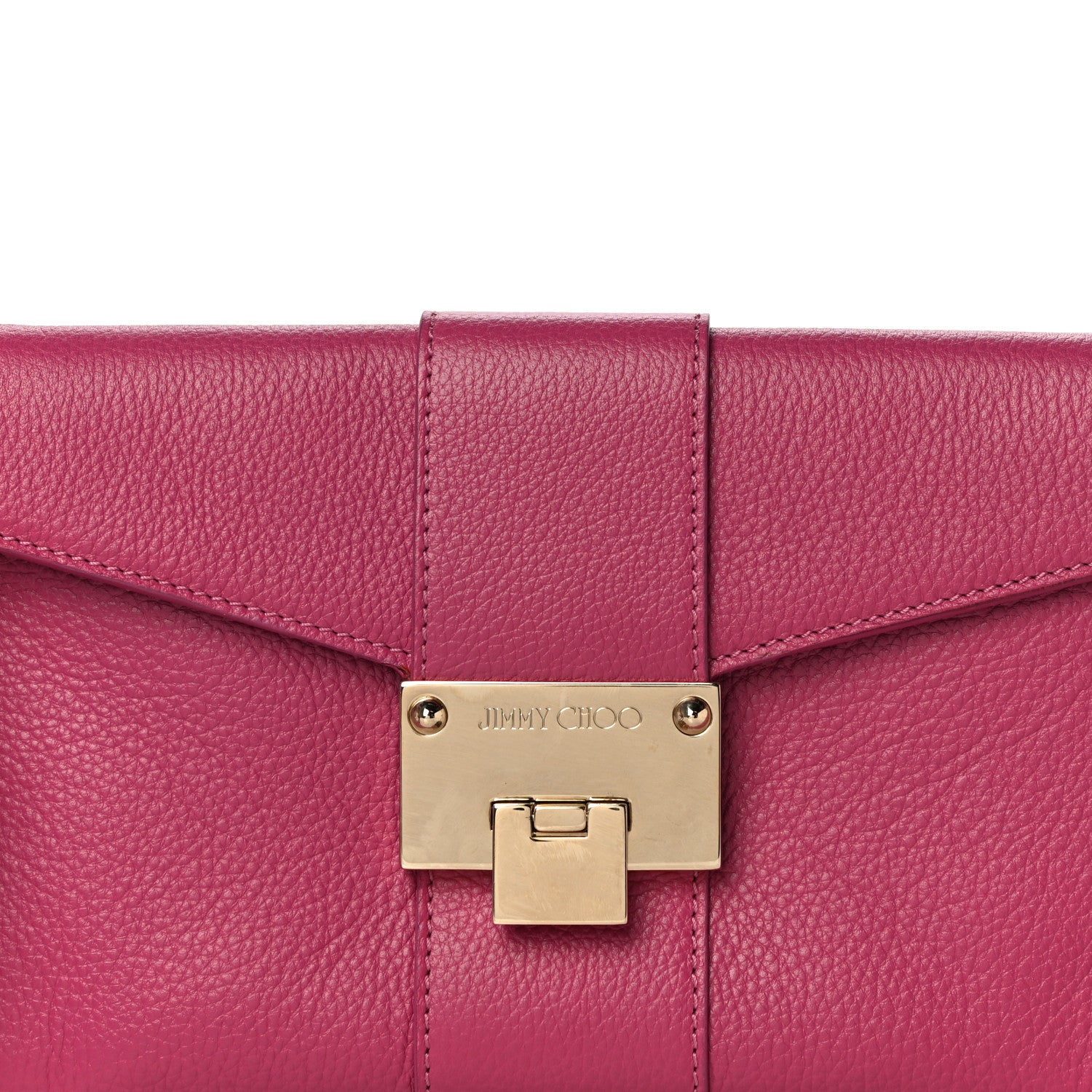 Jimmy Choo Calfskin Rivera Flap Clutch Pink 8 of 11