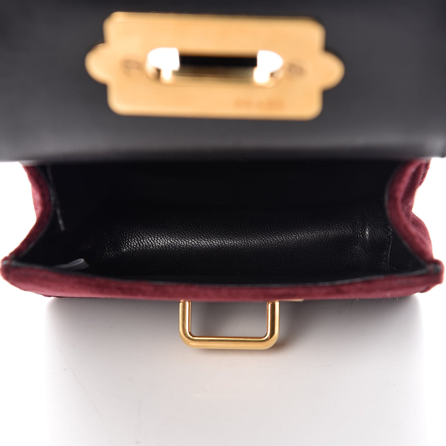 Velvet Crocodile Micro Cahier Bag Ribes Black