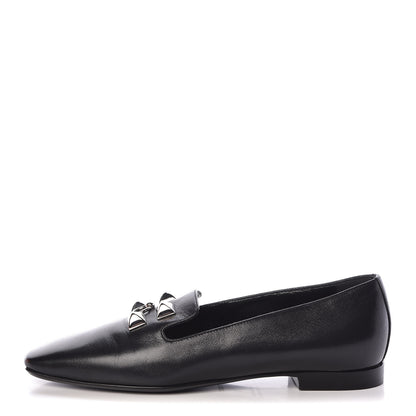 Hermes Goatskin Subtil Ballet Flats 37 Black 1 of 8