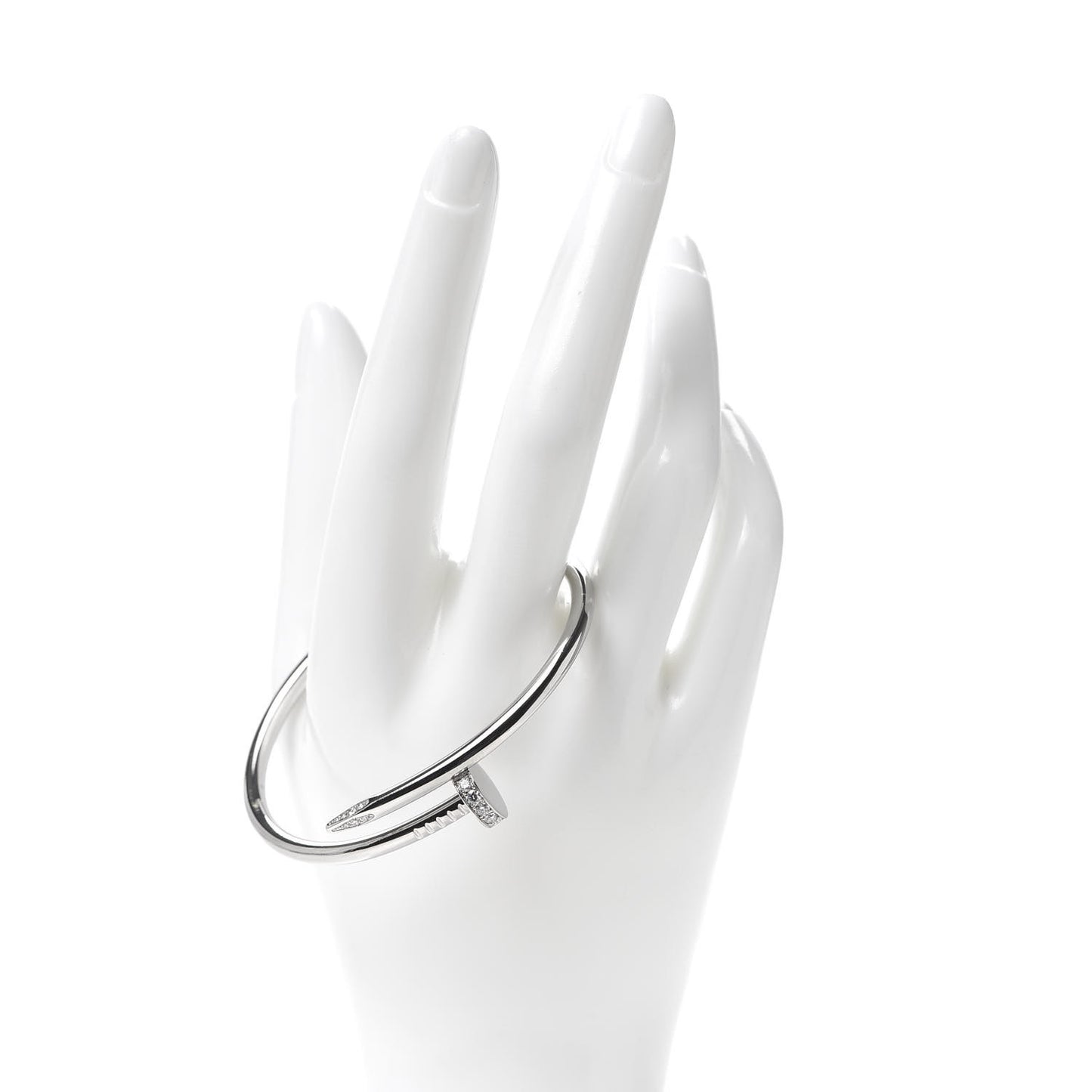 18K White Gold Diamond Juste Un Clou Bracelet 17