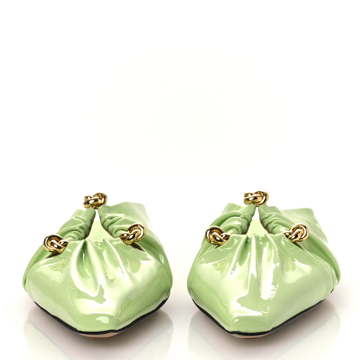 Bottega Veneta Patent Bunnie Flats 38 Fennel 3 of 12