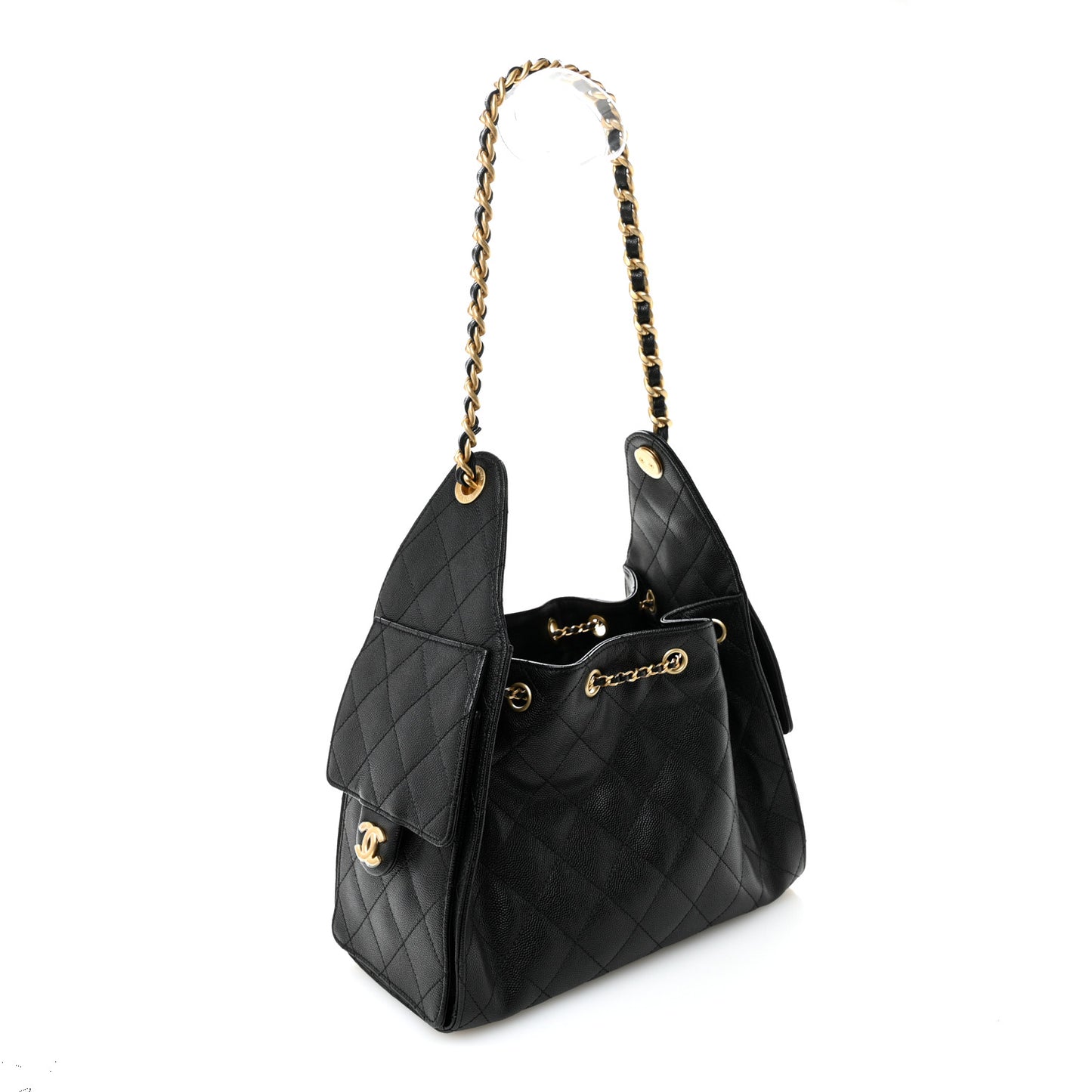 Caviar Quilted Small Chanel 25 Handbag Black