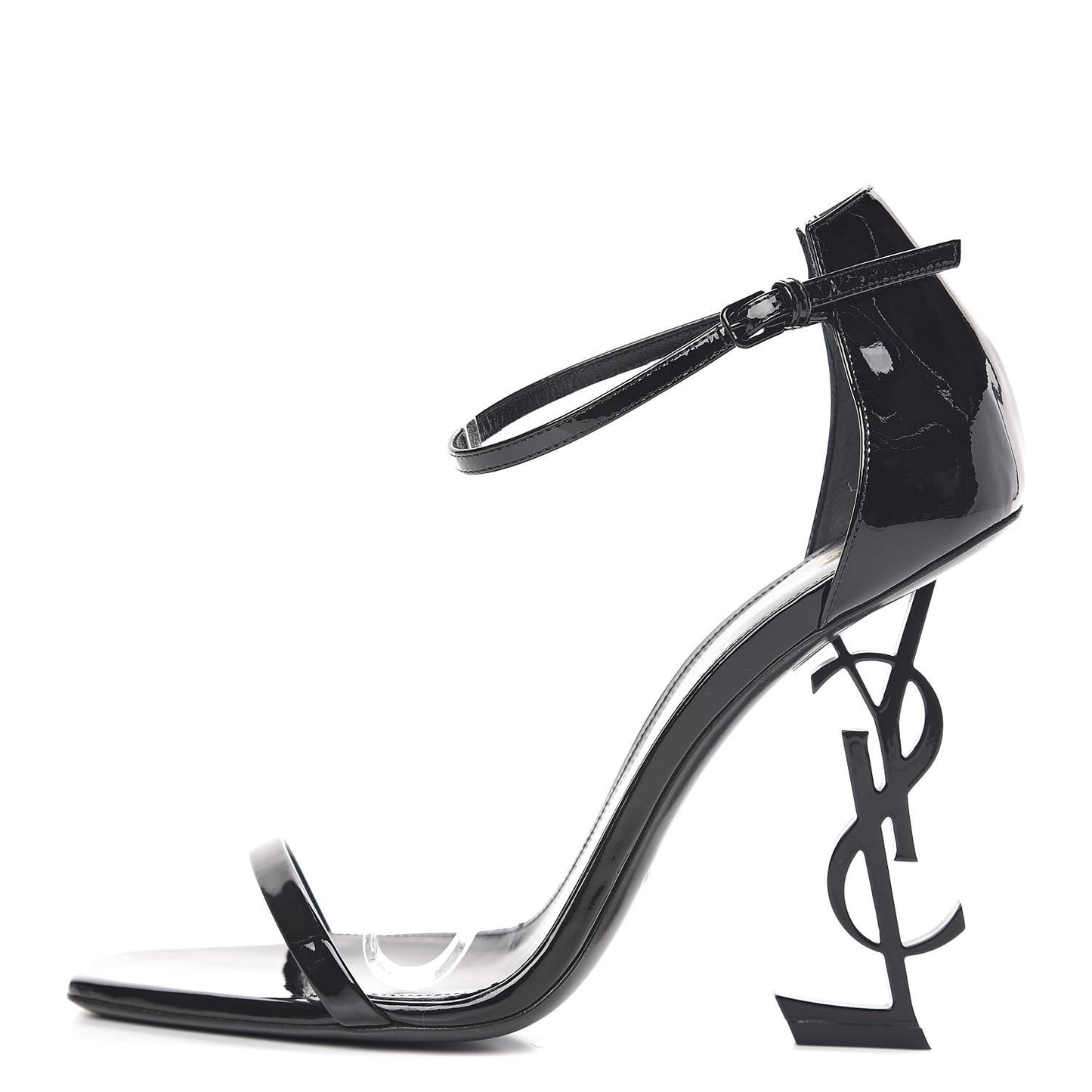 Patent Calfskin Opyum Sandals 39 Black
