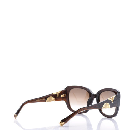 Louis Vuitton Iris PM Sunglasses Z0681W Brown Speckling 4 of 8