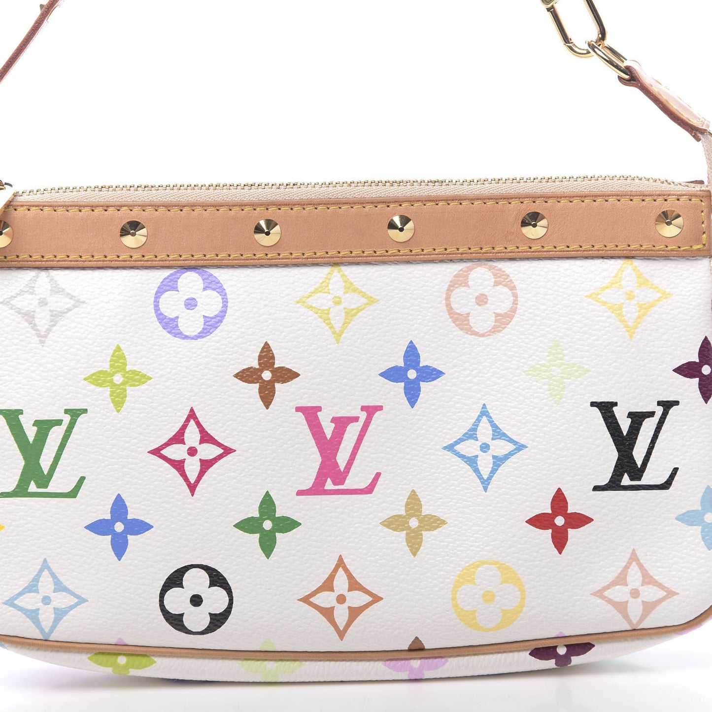 Monogram Multicolor Pochette Accessories White