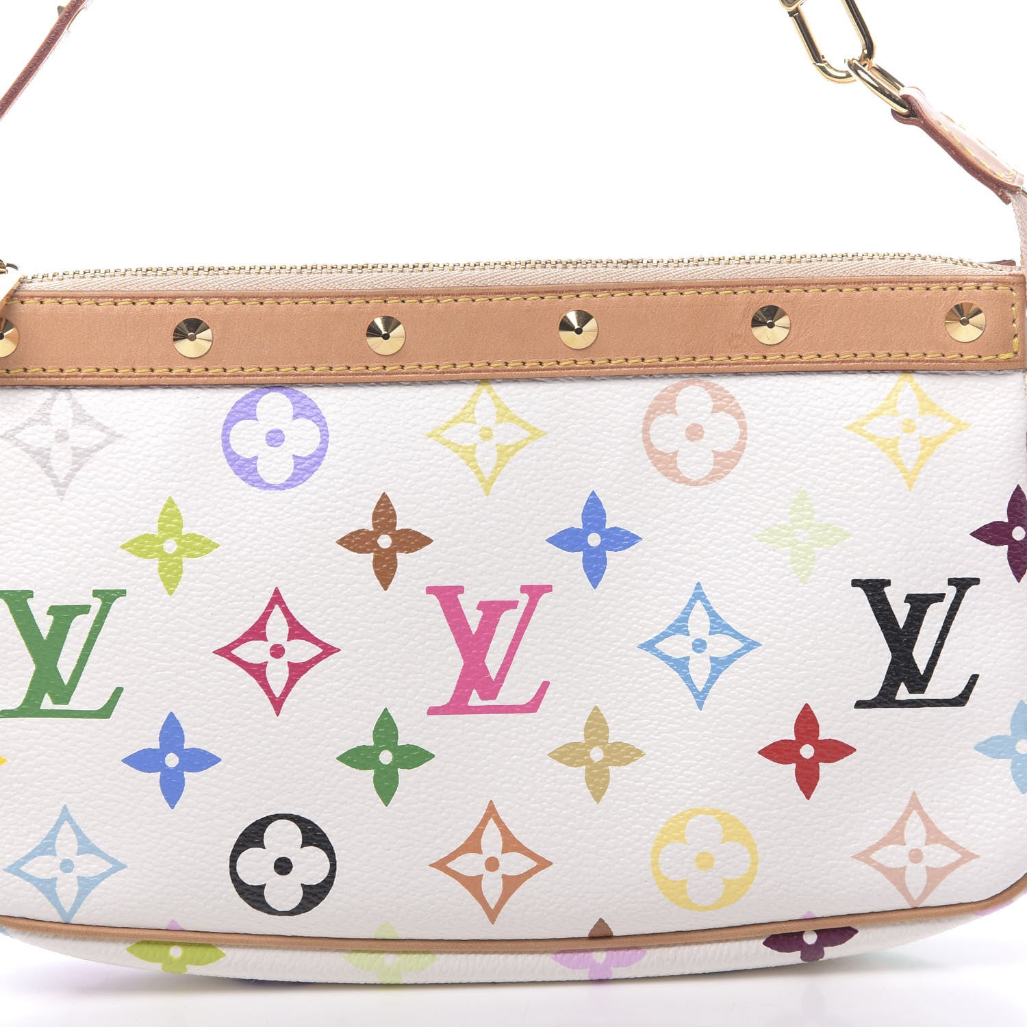 Louis Vuitton Monogram Multicolor Pochette Accessories White 11 of 11