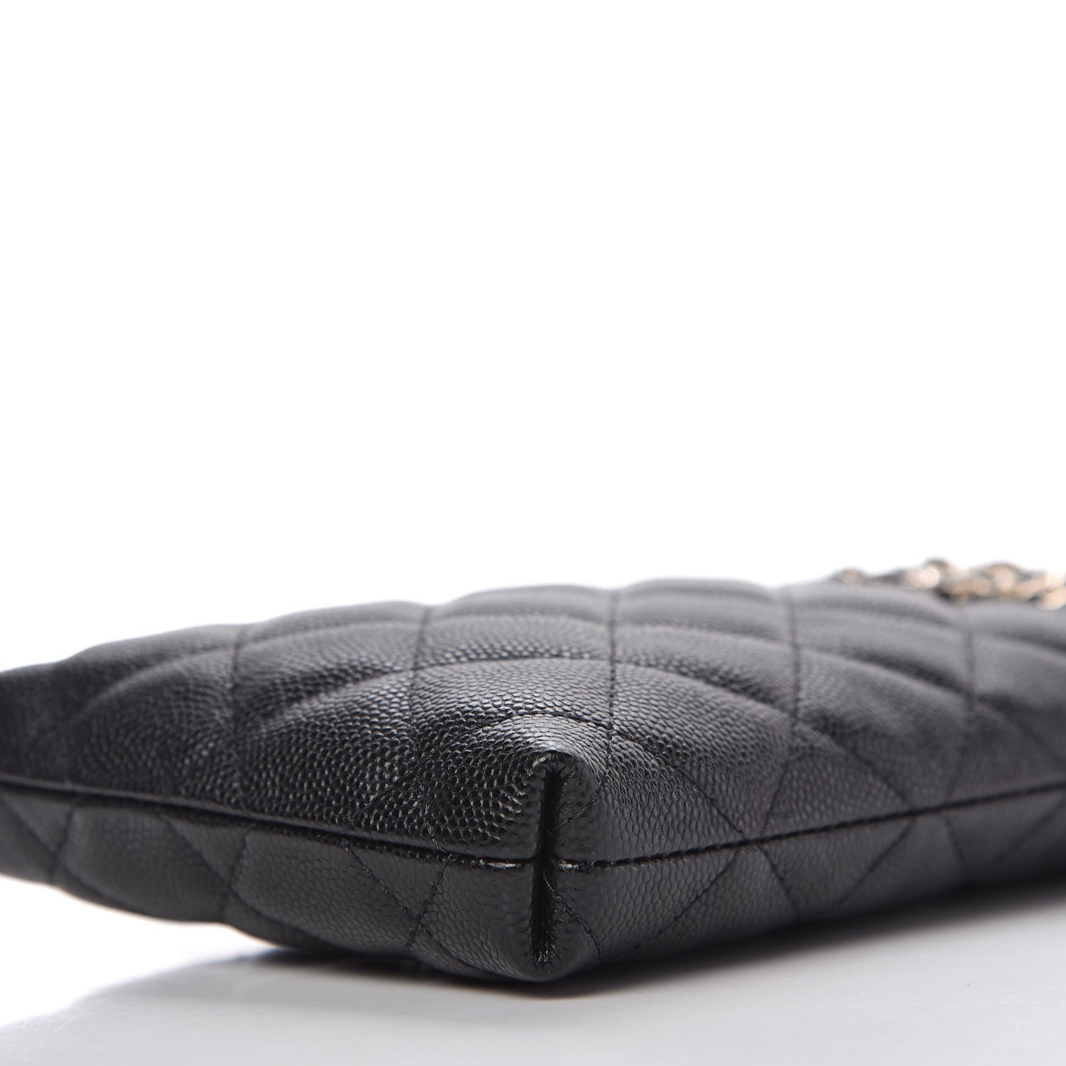 Chanel Caviar Quilted French New Wave Phone Holder With Chain Black 7 of 11
