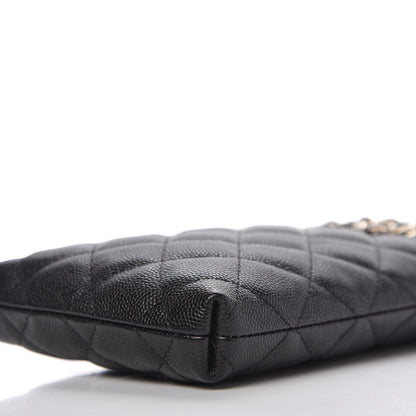 Chanel Caviar Quilted French New Wave Phone Holder With Chain Black 7 of 11