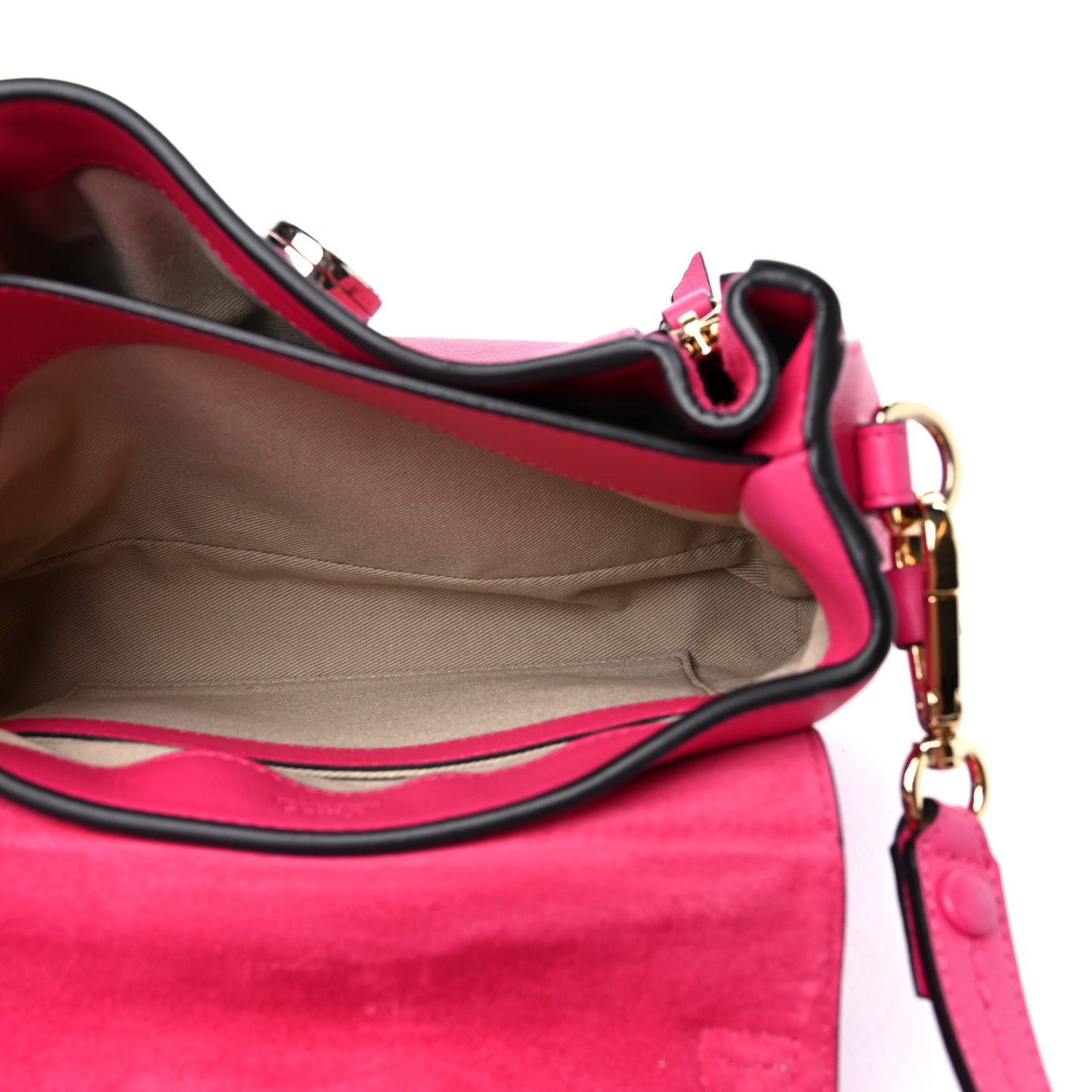 Calfskin Mini Faye Day Shoulder Bag Fuchsia Rose