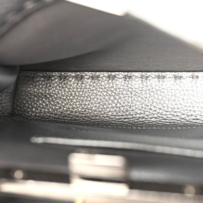 Fendi Cuoio Romano Lux Selleria Mini Peekaboo Iconic Satchel Argento 6 of 10