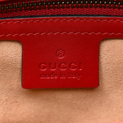 Gucci Calfskin Matelasse Small GG Marmont Shoulder Bag Hibiscus Red 10 of 35