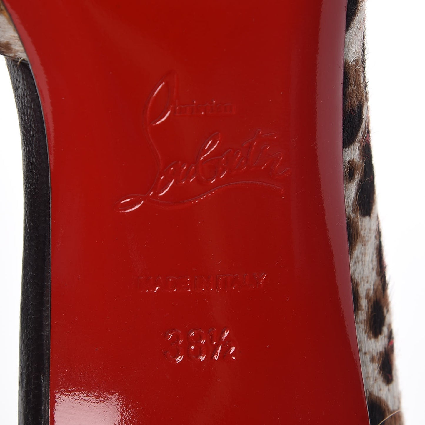 Pony Hair Dark Leopard Iriza 70 Pumps 38.5 Brown White